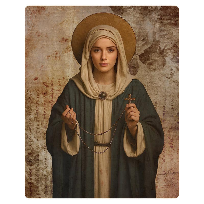 Jeannette Gianola Printed Wood Plaque - Mary of the Rosary