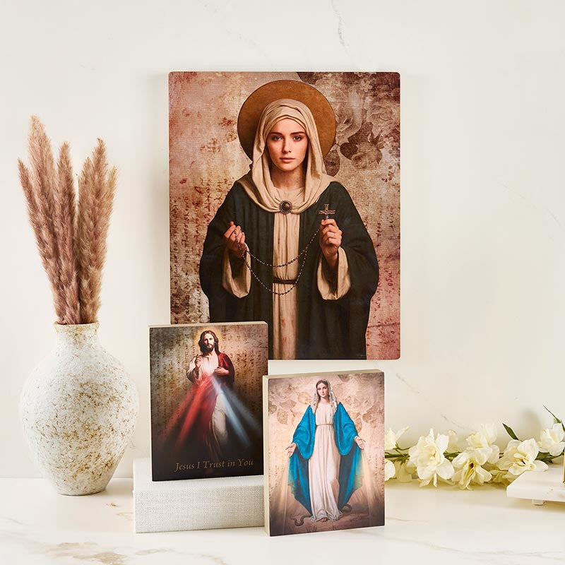 Jeannette Gianola Printed Wood Plaque - Our Lady of Grace