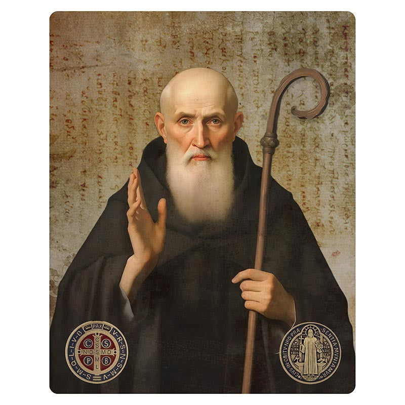 Jeannette Gianola Printed Wood Plaque - Saint Benedict