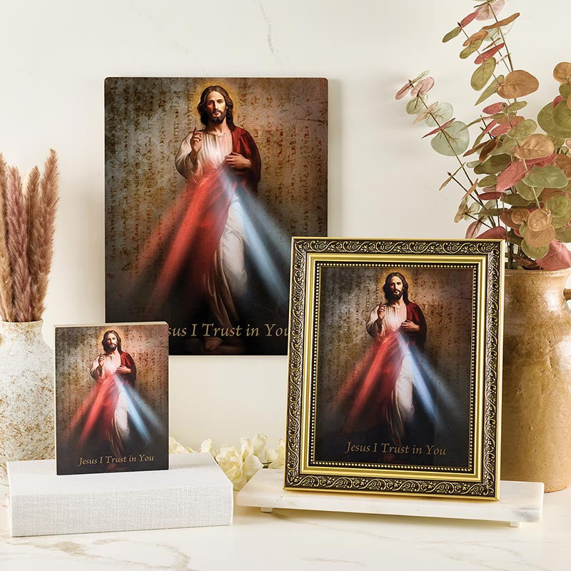 Jeannette Gianola Wood Block - Divine Mercy