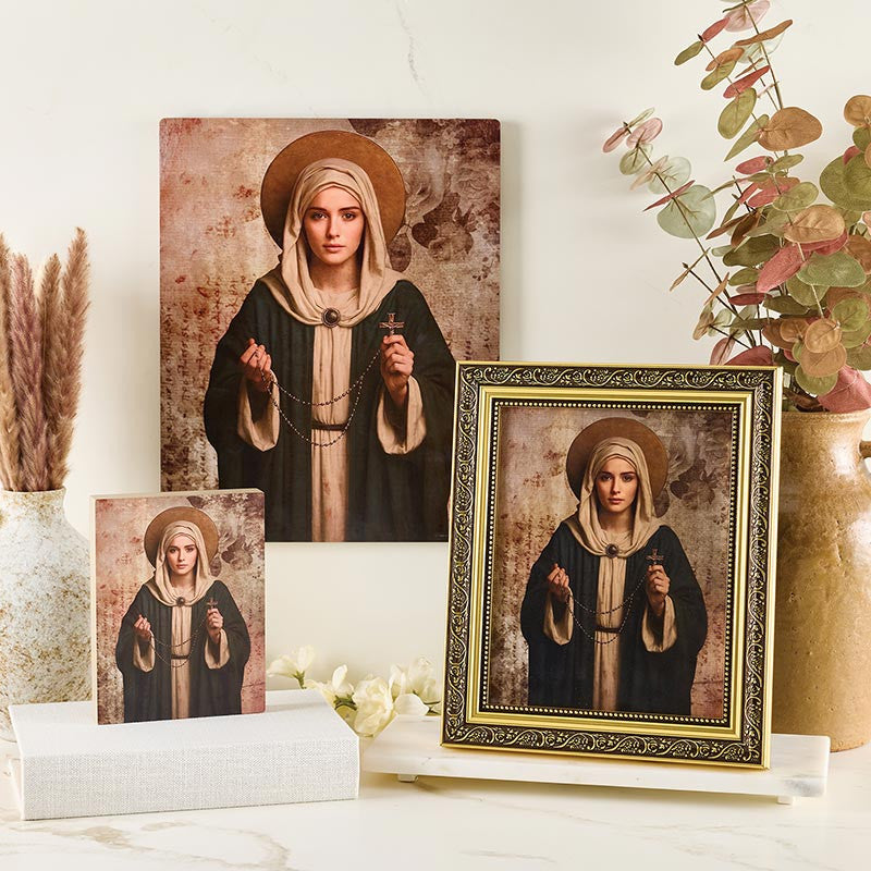 Jeannette Gianola Wood Block - Mary of the Rosary
