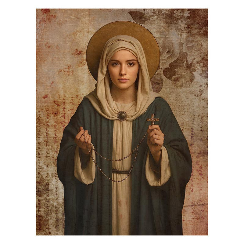Jeannette Gianola Wood Block - Mary of the Rosary
