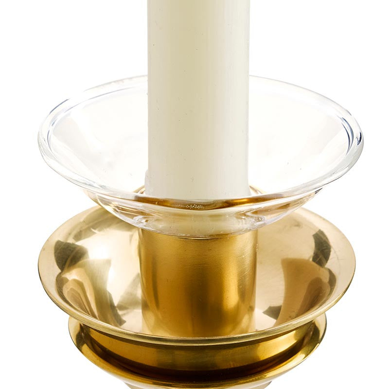 Glass Altar Candel Drip Protector - Round Glass Altar Candle Drip Protector - Round Glass Altar Candle Drip Protector - Round