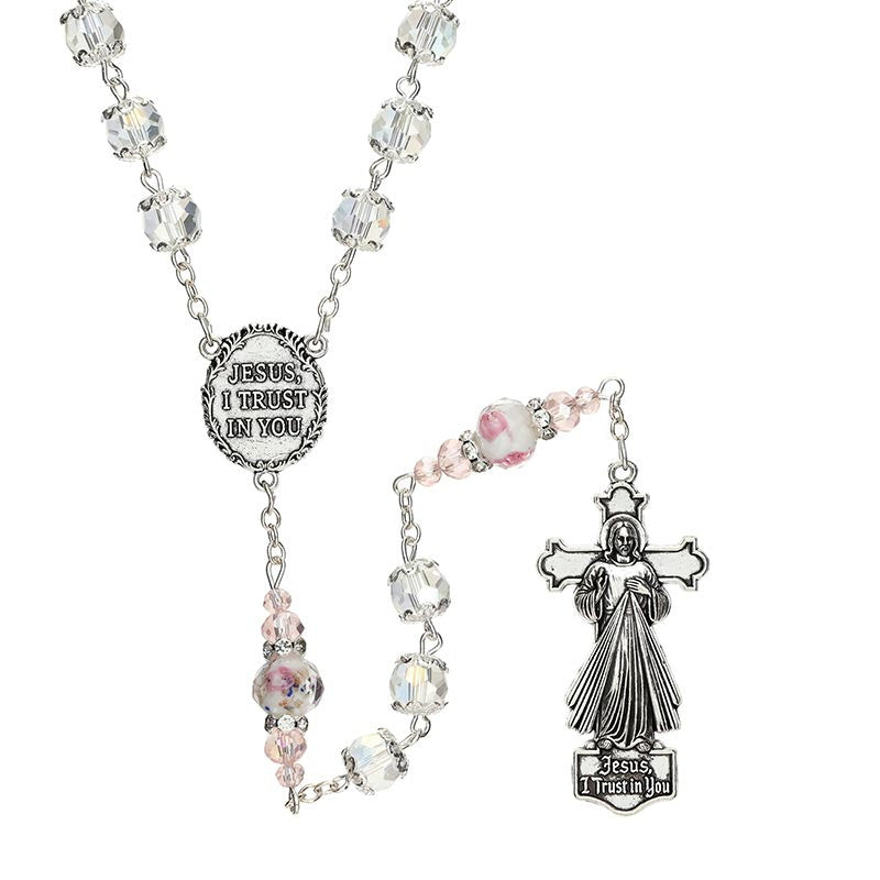 Crystal Divine Mercy Guilia Signorelli Rosary