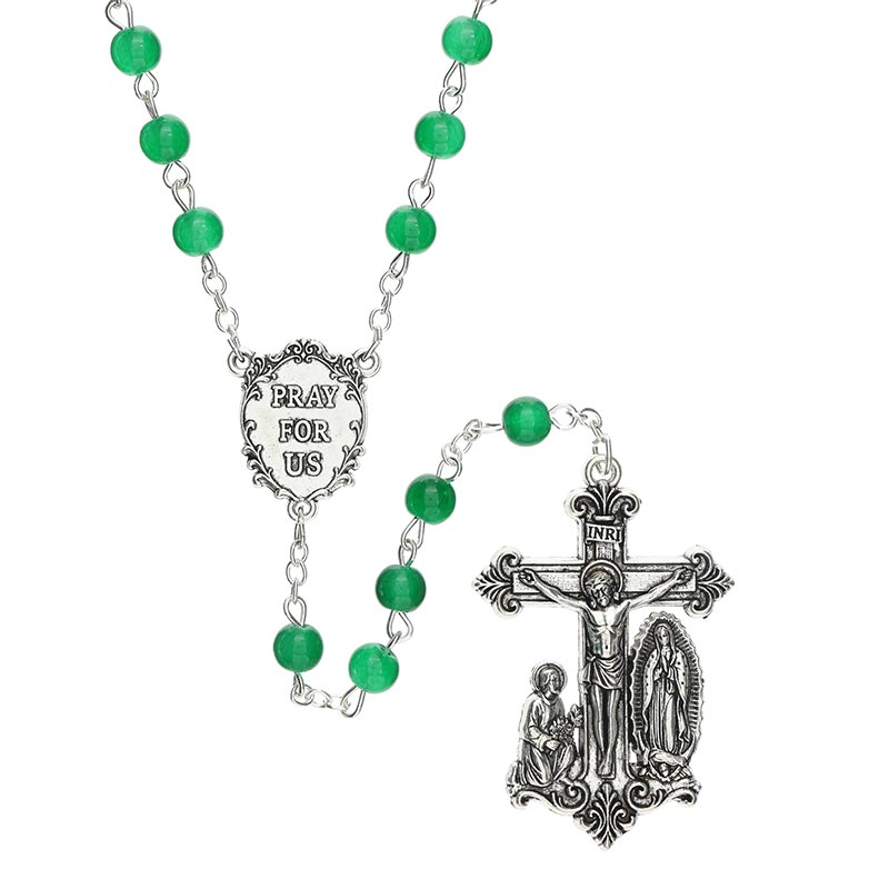Emerald Our Lady of Guadalupe Giulia Signorelli Rosary by Catholic Brands, product view 2