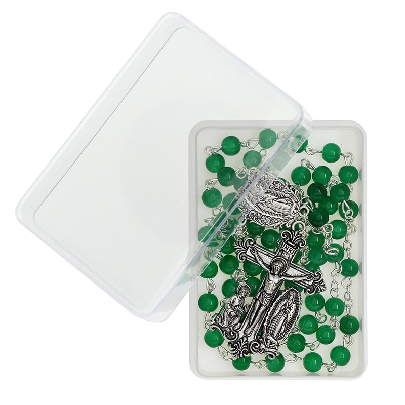 Emerald Our Lady of Guadalupe Giulia Signorelli Rosary by Catholic Brands, product view 4