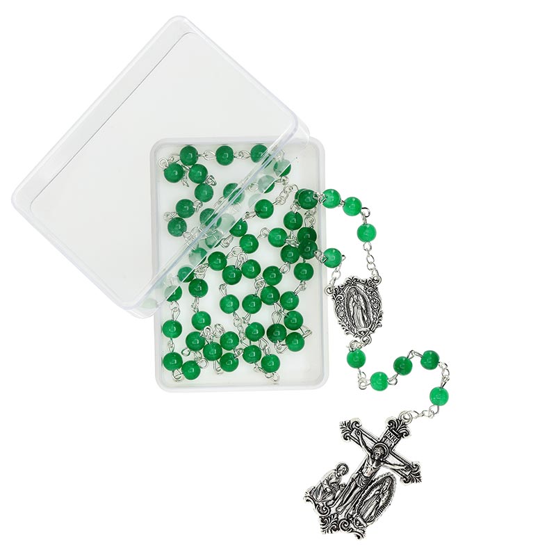 Emerald Our Lady of Guadalupe Giulia Signorelli Rosary by Catholic Brands, product view 5