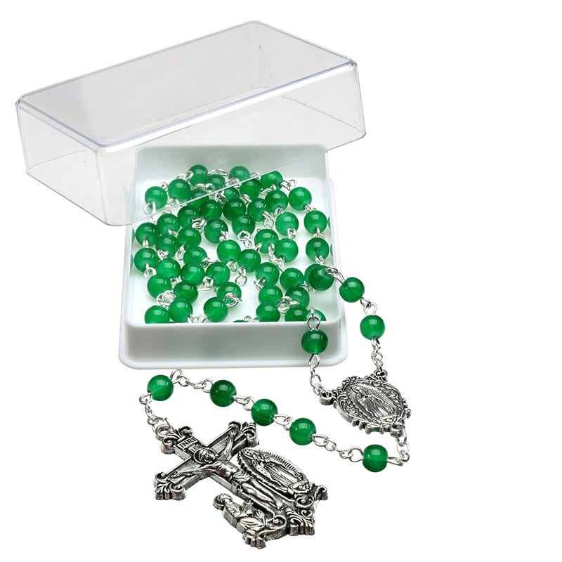 Emerald Our Lady of Guadalupe Giulia Signorelli Rosary by Catholic Brands, product view 6