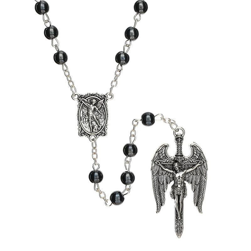 Hematite Saint Michael Guilia Signorelli Rosary