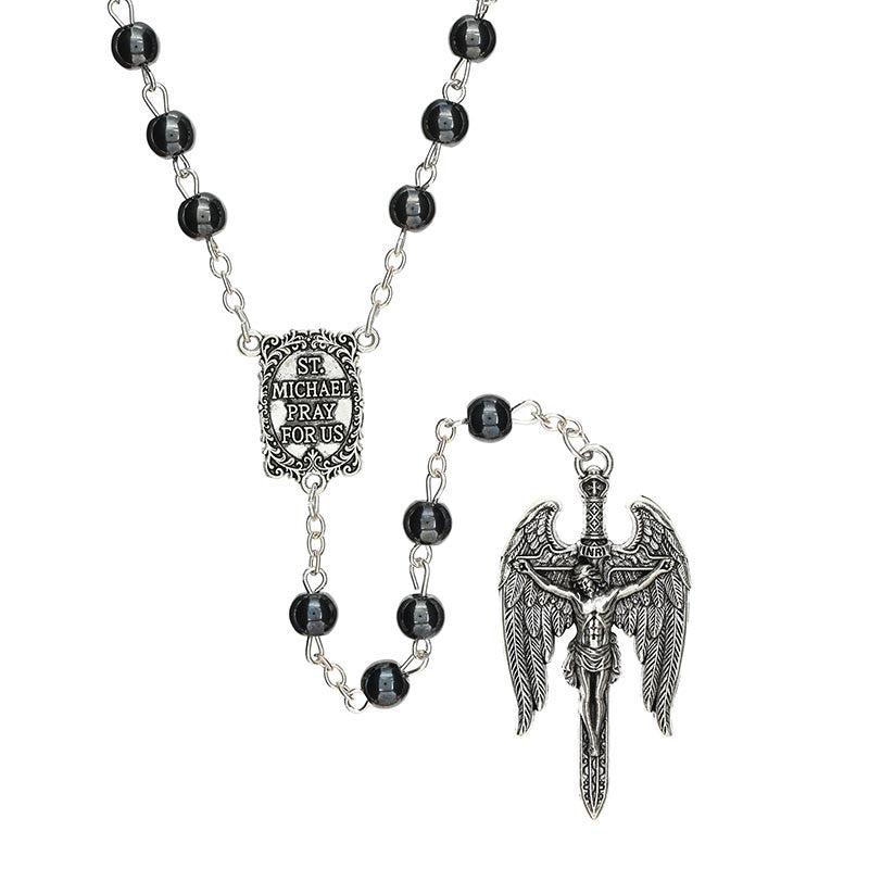 Hematite Saint Michael Guilia Signorelli Rosary