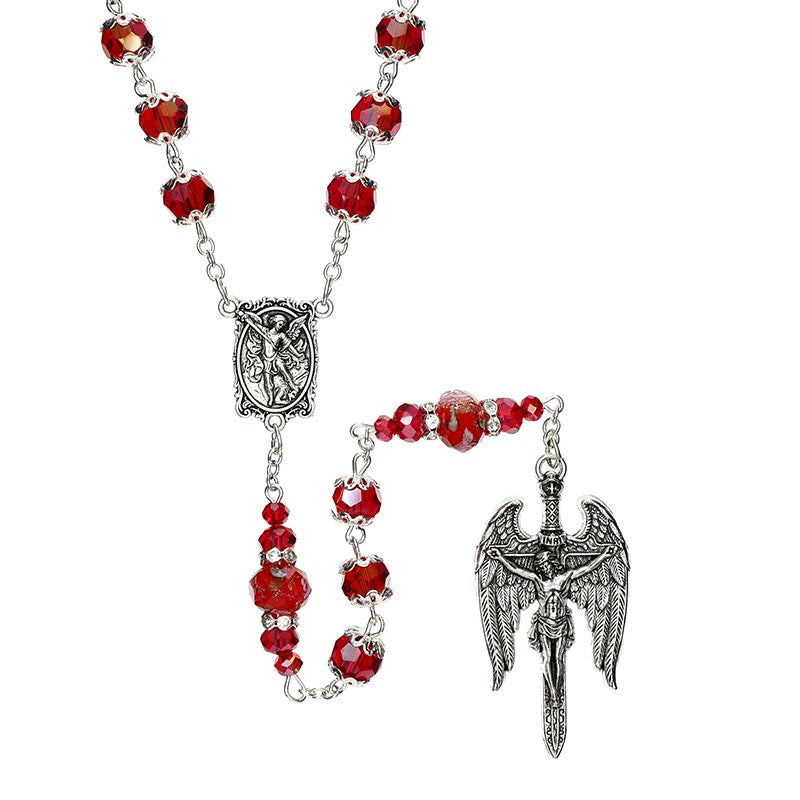 Garnet Saint Michael Guilia Signorelli Rosary