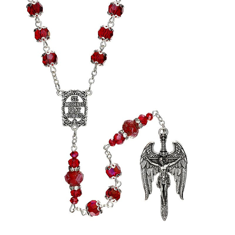 Garnet Saint Michael Guilia Signorelli Rosary