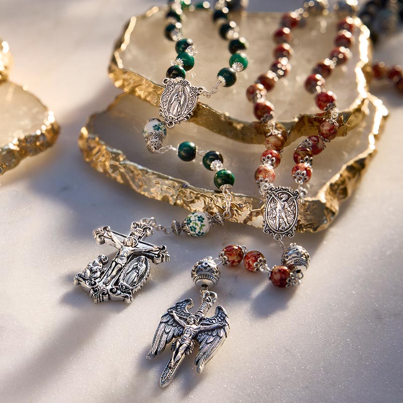 Saint Michael Guilia Signorelli Rosary by Catholic Brands, product view 7