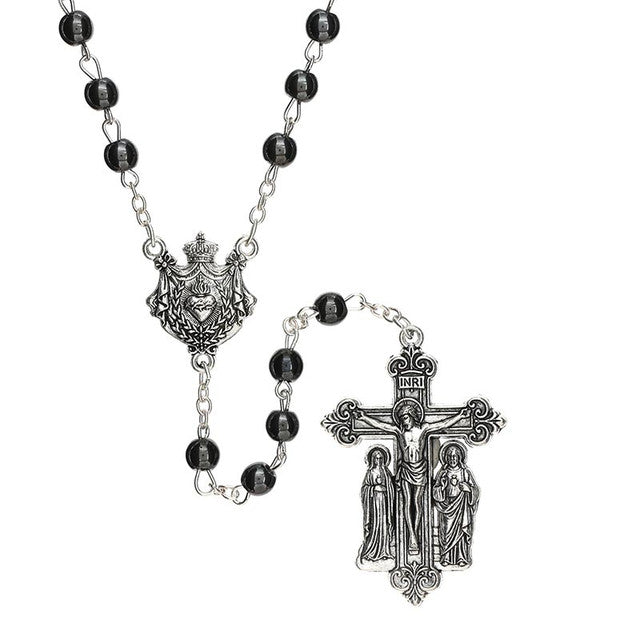 Hematite Sacred Heart Guilia Signorelli Rosary