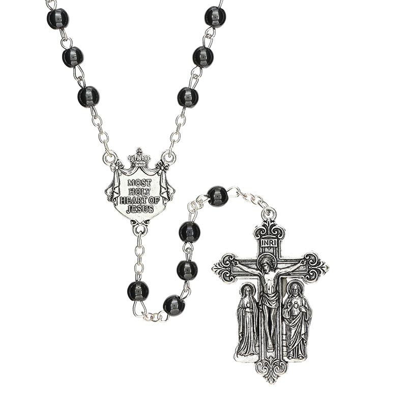 Hematite Sacred Heart Guilia Signorelli Rosary