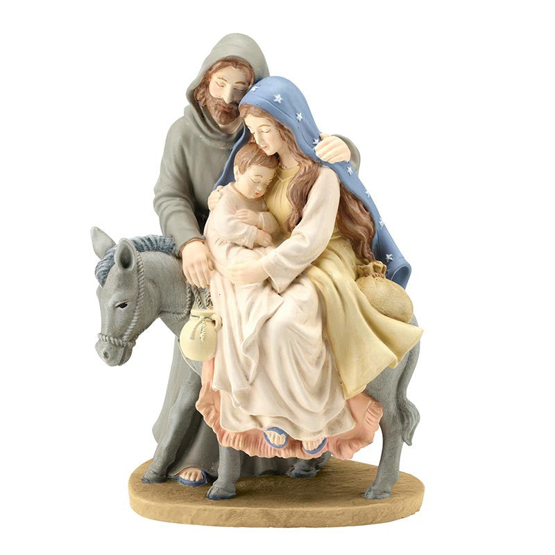 Holy Family with Donkey Figurine
