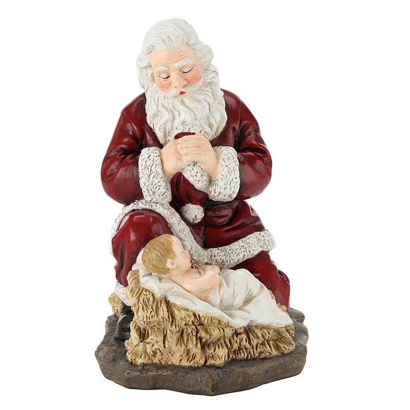 Reverent Kneeling Santa