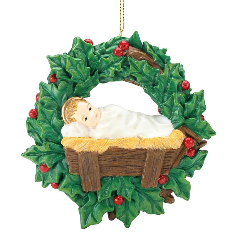 Manger Wreath Ornament