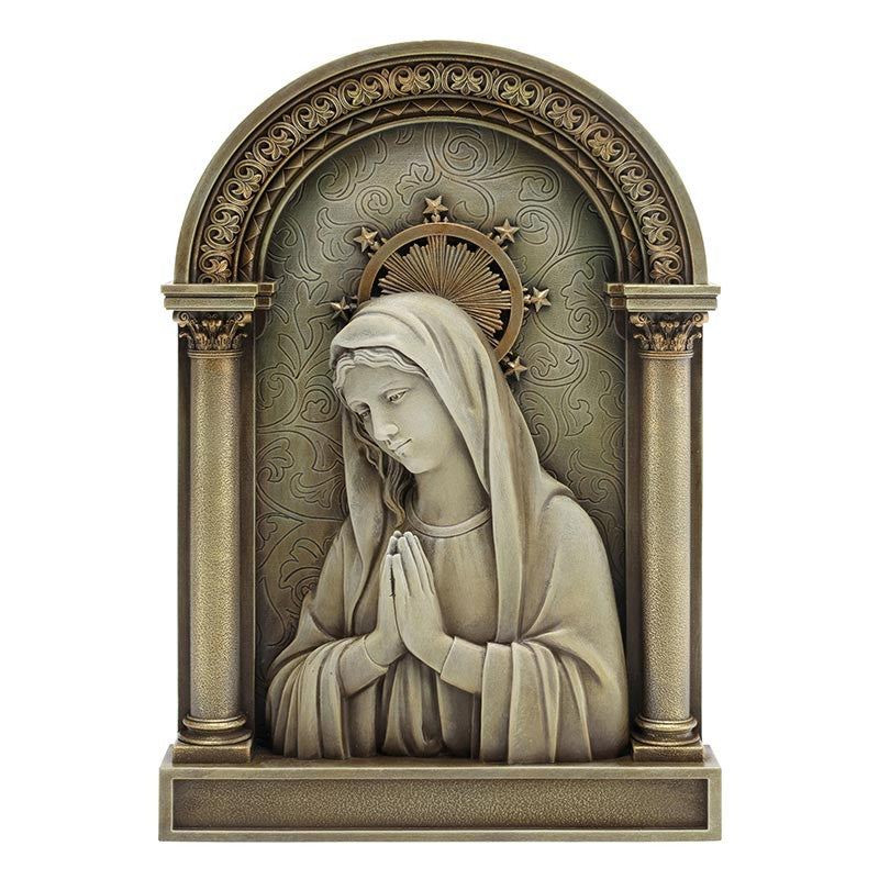 Ave Maria Arched Plaque