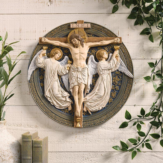 Passion of Christ Round Garden Plaque