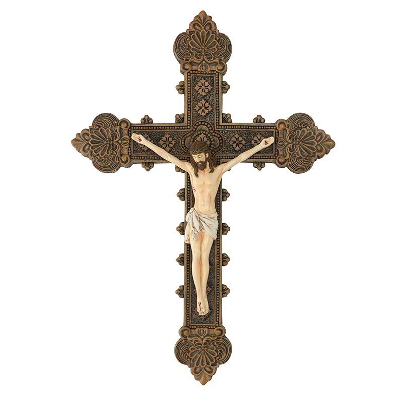Scalloped Edge Crucifix