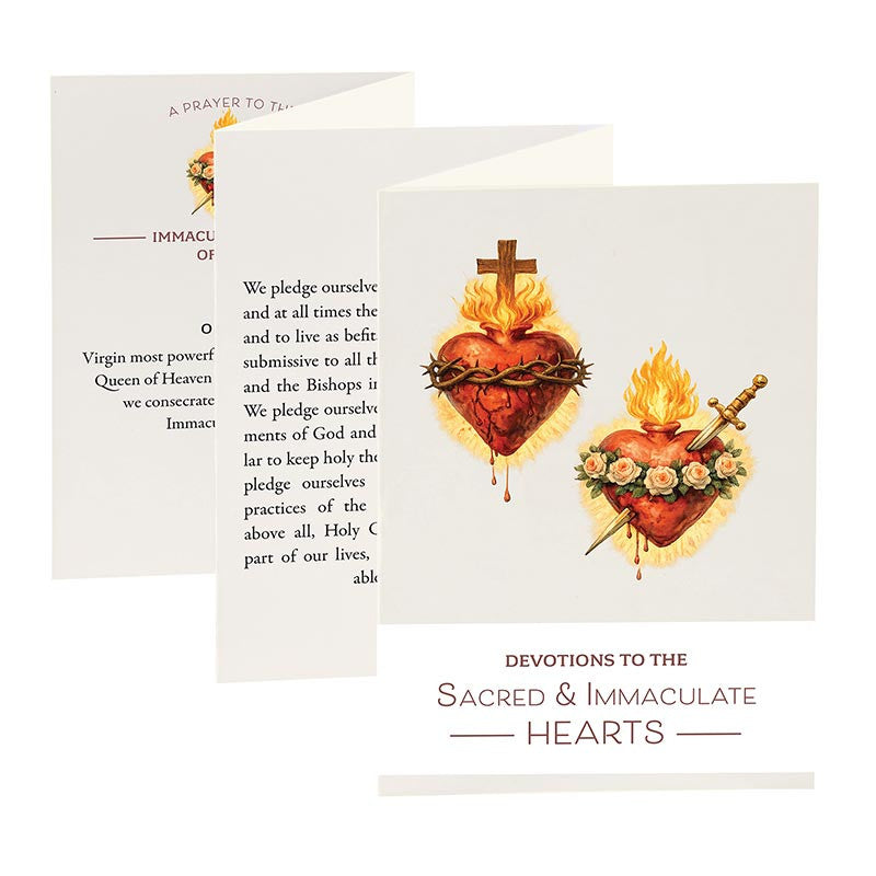 Sacred & Immaculate Heart Accordion Card