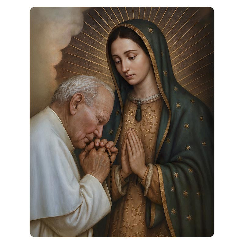 Our Lady Guadalupe & St. John Paul II Wall Plaque