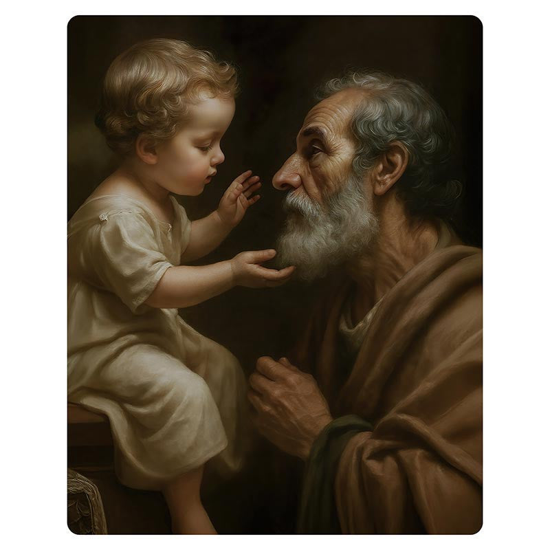 Tender Touch: Saint Joseph & child Wall Plaque