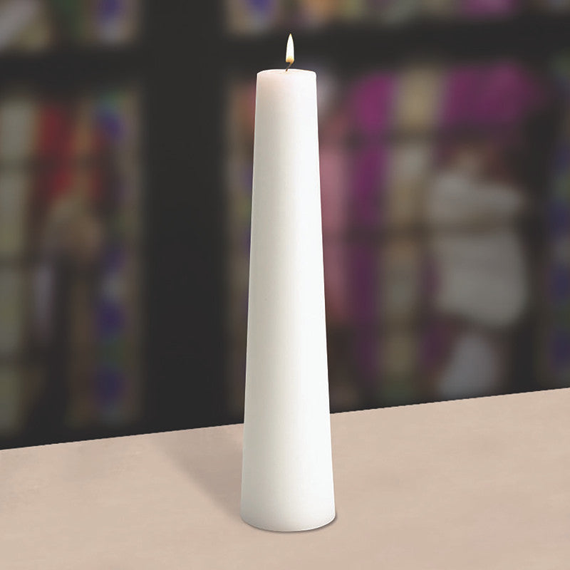 White Conical Christ Candle