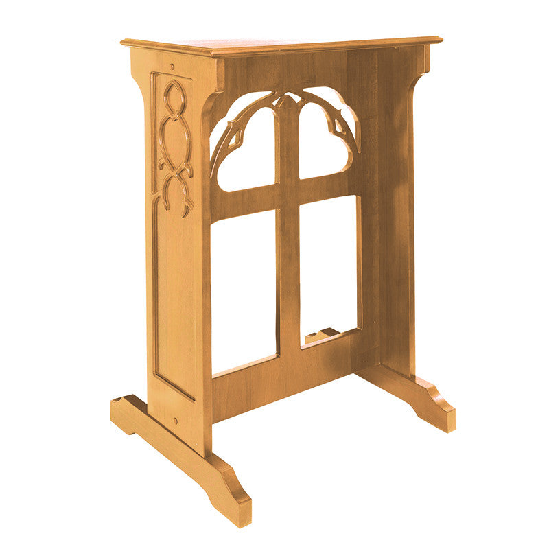 Holy Cross Credence Table — Medium Oak