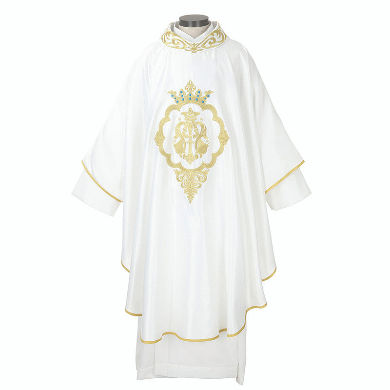 Marian Chasuble with Embroidered Collar