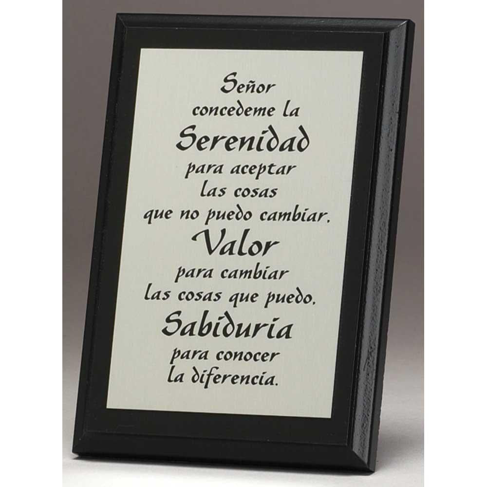 Plaque MDF Serenity Prayer Spanish by Dicksons