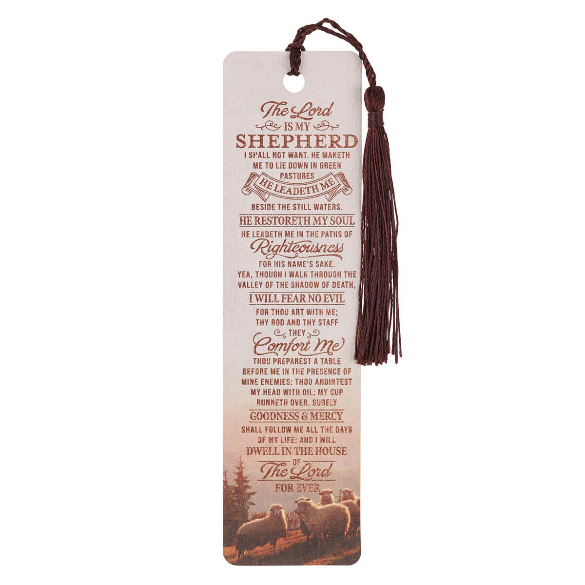 Lord Is My Shepherd Bookmark with Tassel - Psalm 23 by Christian Art Gifts