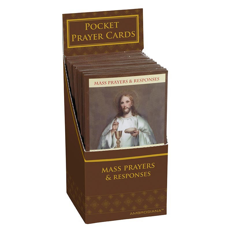 Mass Prayers and Responses Pocket Prayer Card Display - 48/pk
