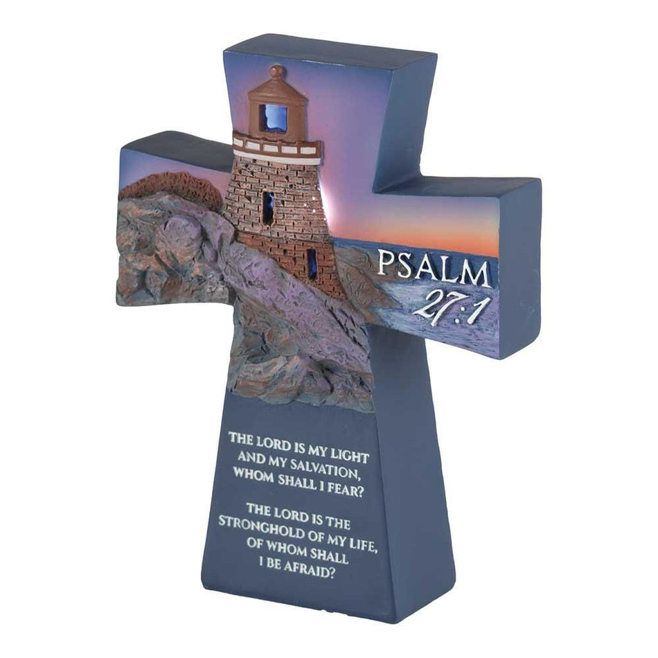 The Lord is My Light Tabletop Cross by Dicksons, product view 2