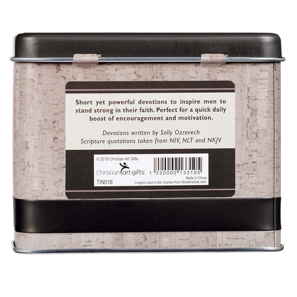 Stand Firm Devotional Cards in a Tin for Men by Christian Art Gifts, product view 2