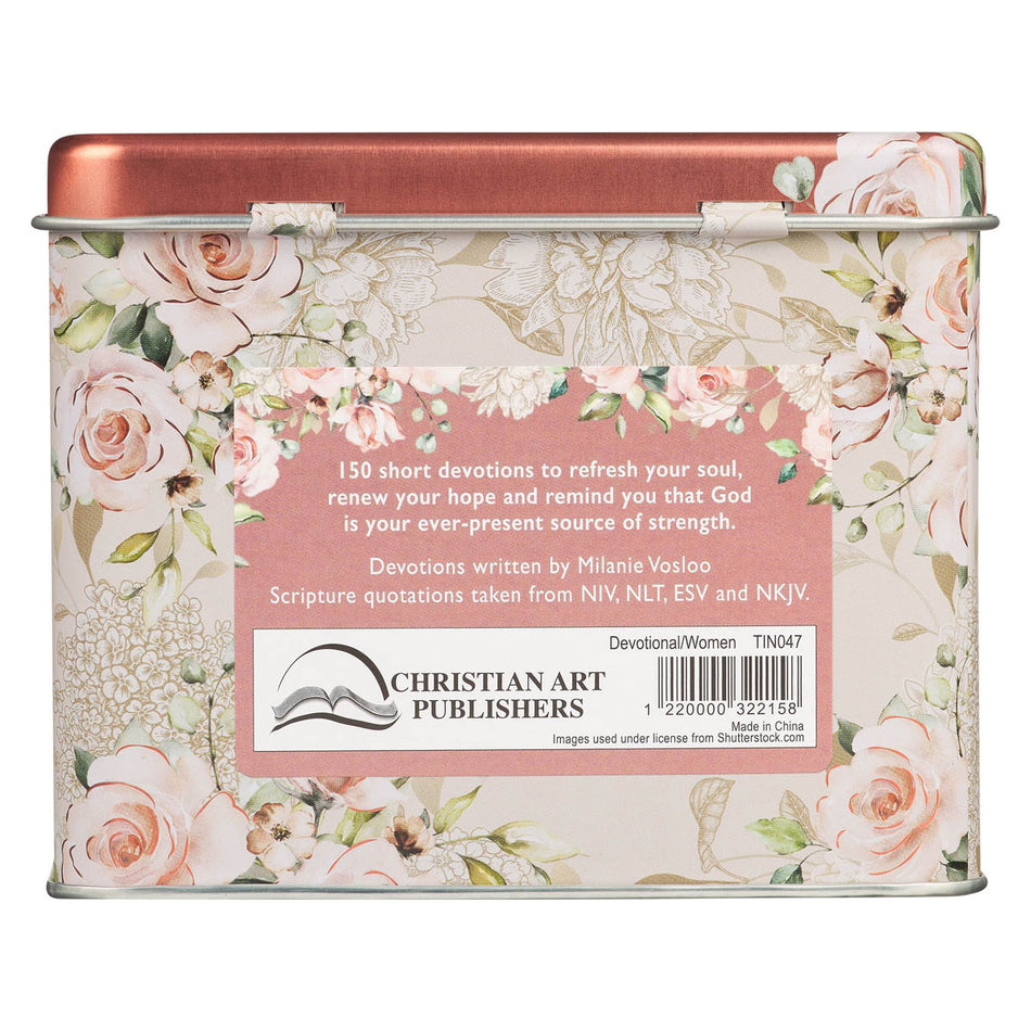 Strength for a Woman's Heart Devotional Cards in a Tin by Christian Art Gifts, product view 2