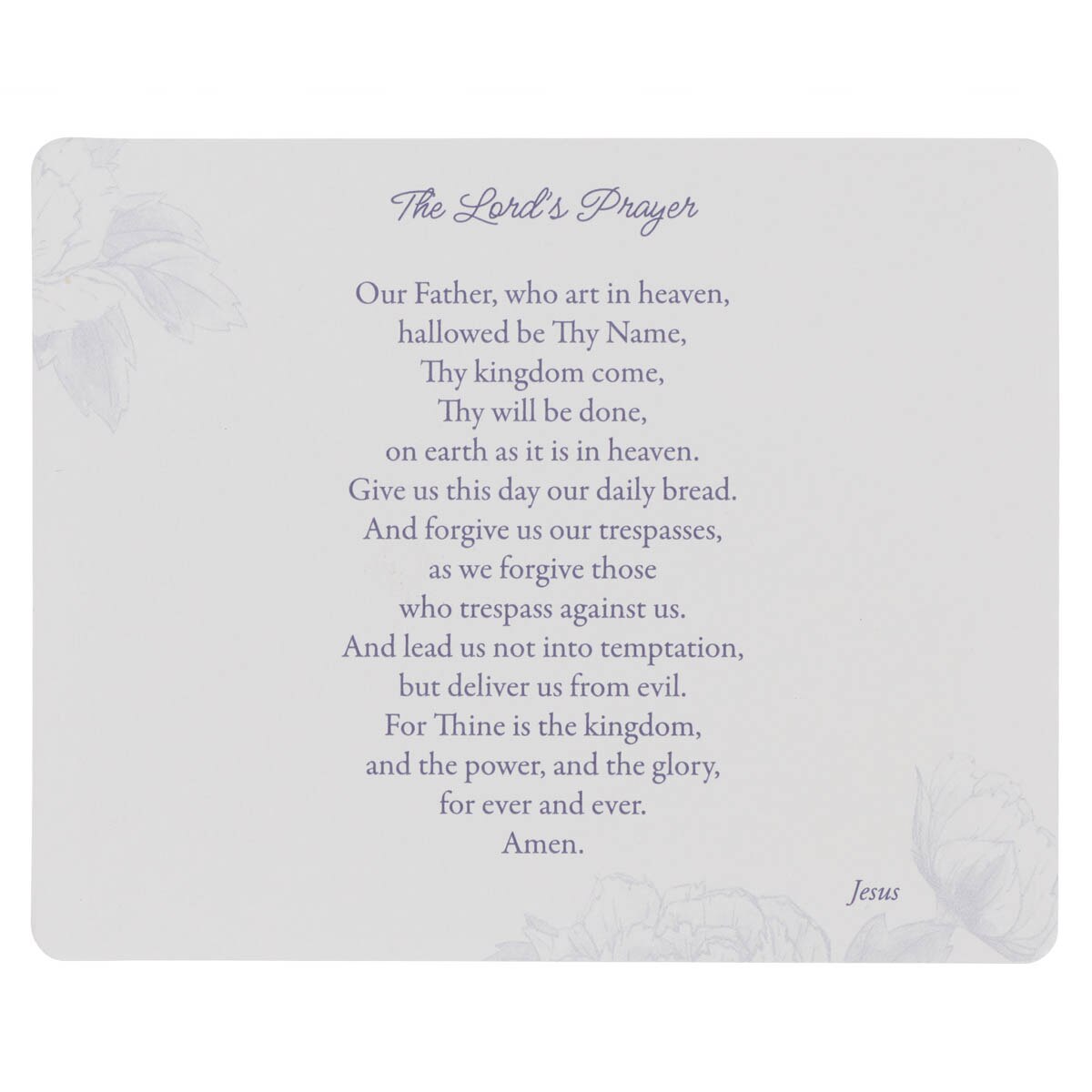 Confession of Our Hope Blue Floral Prayer Cards in Tin - Hebrews 10:23 by Christian Art Gifts, product view 3