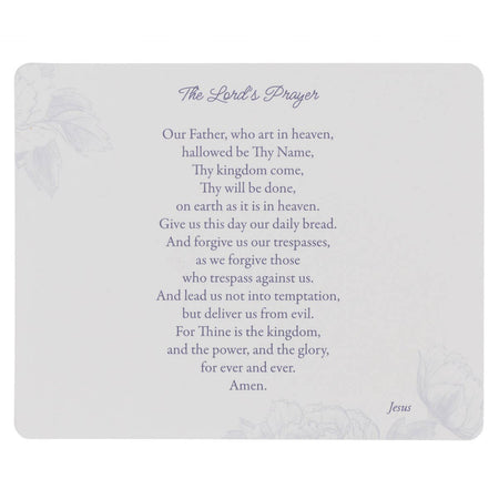 Confession of Our Hope Blue Floral Prayer Cards in Tin - Hebrews 10:23 by Christian Art Gifts, product view 3