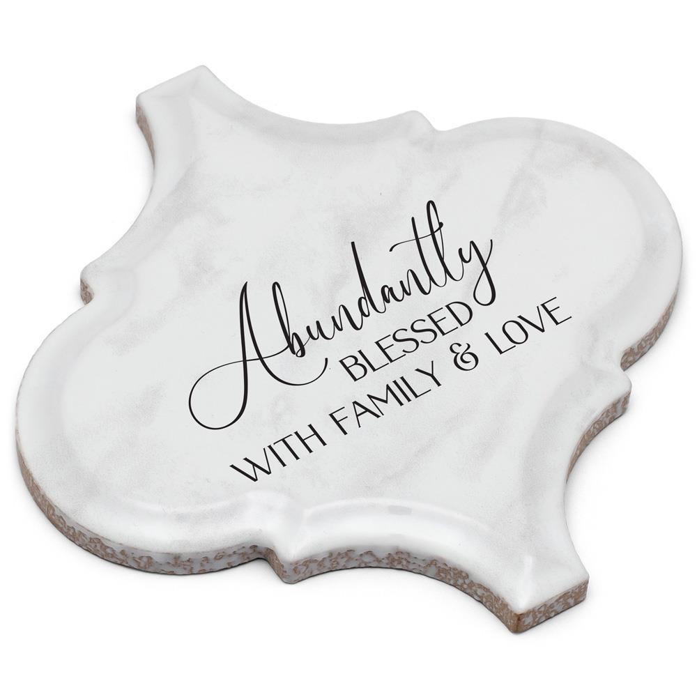 Tabletop Tile Blessed White Arabesque by Dicksons, product view 3
