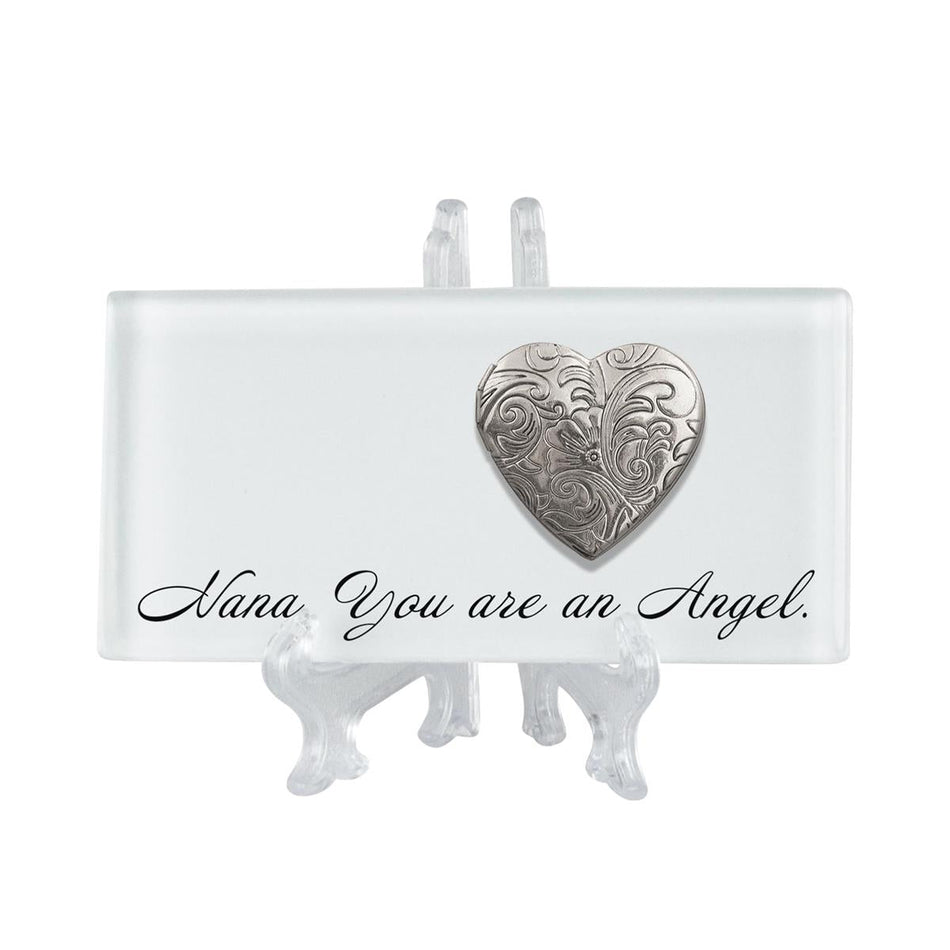 Tabletop Tile Nana Angel White with Locket by Dicksons