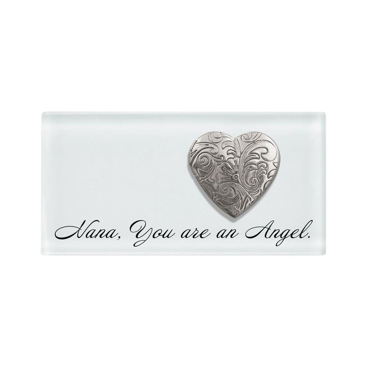 Tabletop Tile Nana Angel White with Locket by Dicksons, product view 4