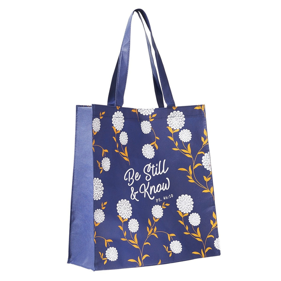 Be Still and Know Shopping Tote Bag - Psalm 46:10 by Christian Art Gifts, product view 2