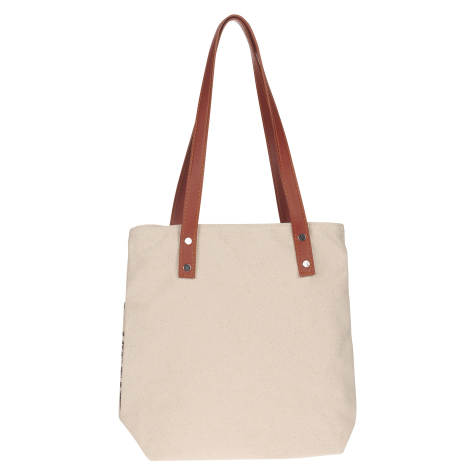 Amazing Grace Natural Canvas Tote Bag - 2 Corinthians 12:9 by Christian Art Gifts, product view 2