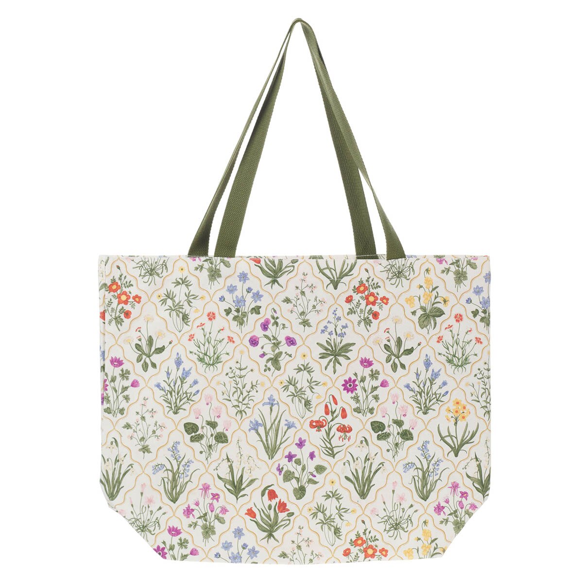 My Grace is Sufficient Floral Tapestry Canvas Tote Bag by Christian Art Gifts, product view 2