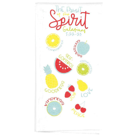 Fruit of the Spirit Colorful 18 x 22 Cotton Decorative Tea Hand Towel Flour Sack by Dicksons