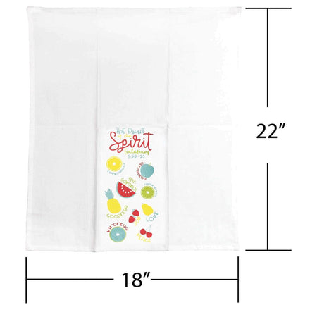 Fruit of the Spirit Colorful 18 x 22 Cotton Decorative Tea Hand Towel Flour Sack by Dicksons, product view 2