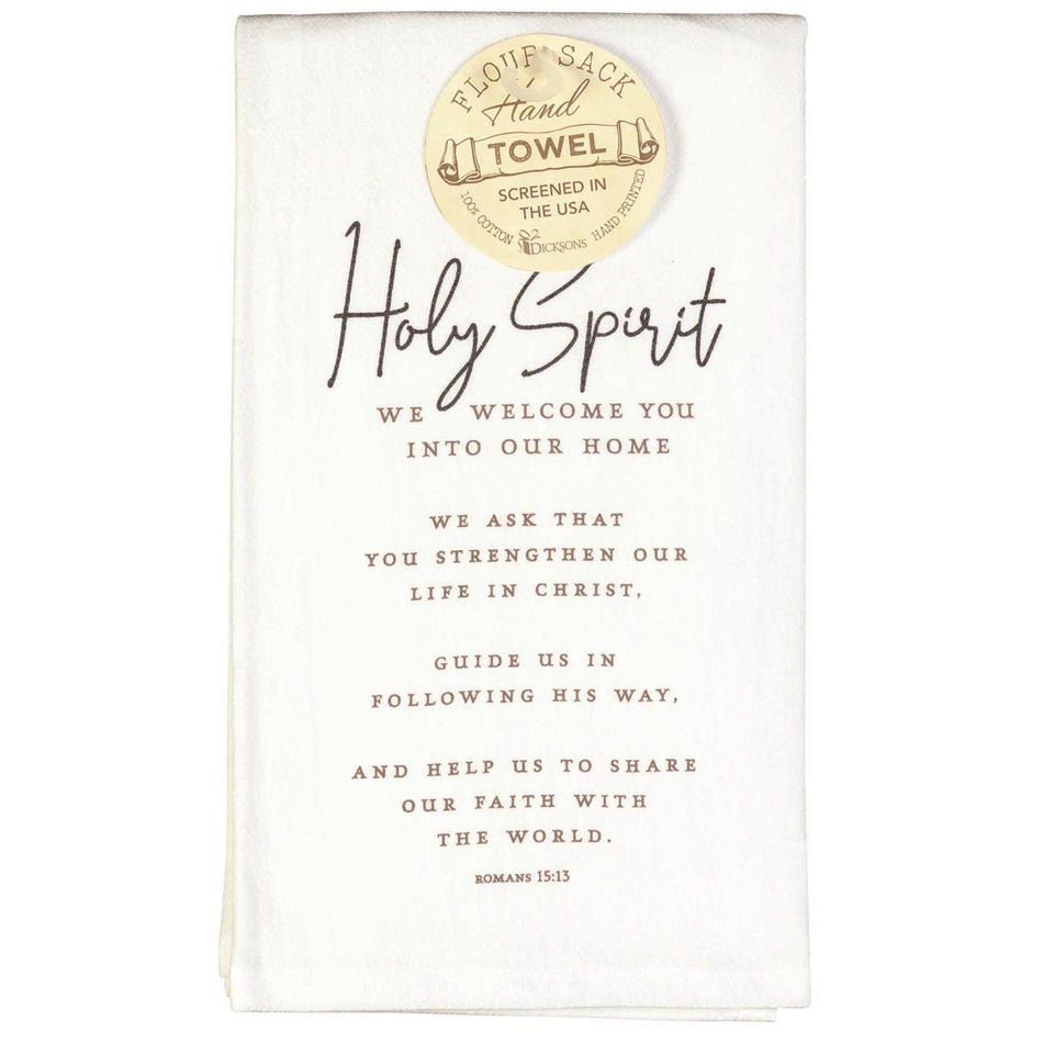 We Welcome You Into Our Home Flour Sack Encouraging Verse White 18 x 22 Cotton by Dicksons