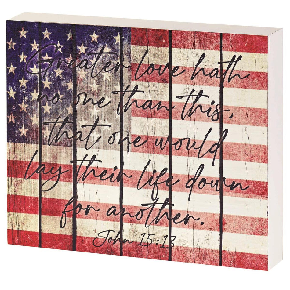 Greater Love Hath None Than Lay Down Ones Life Down For another 10 x 8 MDF by Dicksons