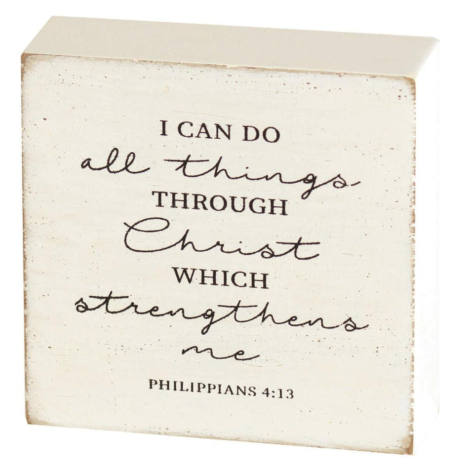 I Can Do All Things Wood Mini 3"x3" by Dicksons